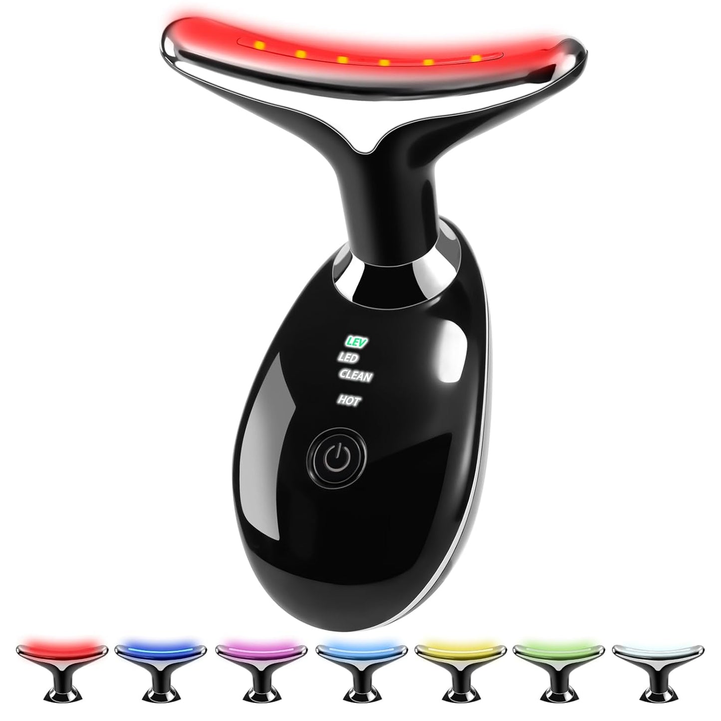 7-In-1 Red-Light-Therapy-For-Face and Neck, Face Neck Massager for Daily Skin Care Routine, Skin Care Tool